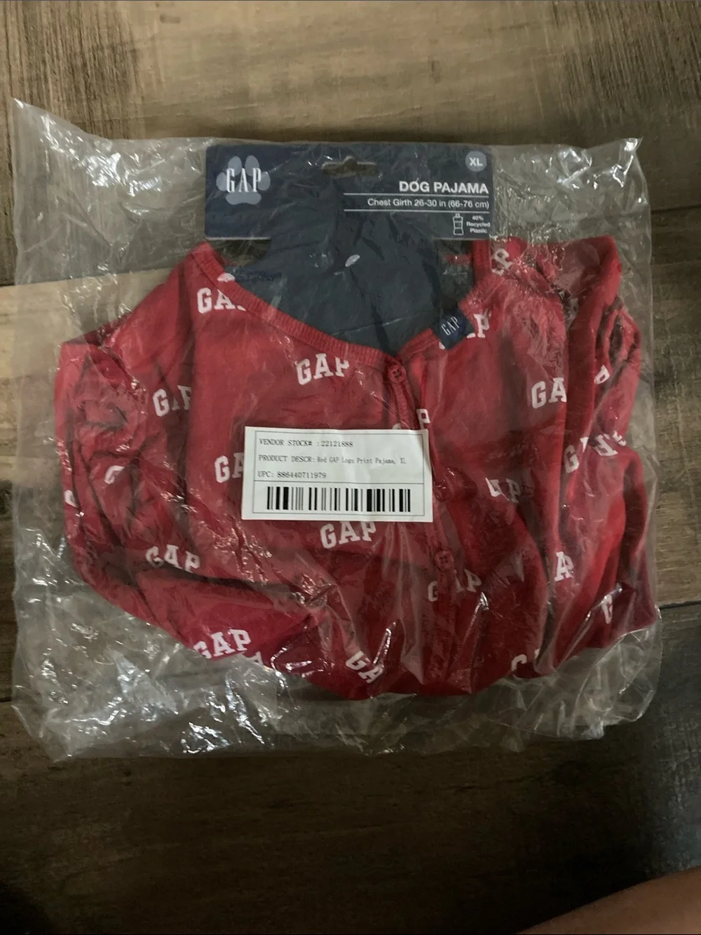 XL GAP Red Logo-Print Dog Pajama